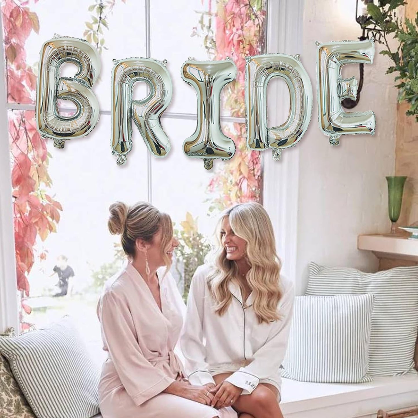 16 Inch Bride Balloons, Silver Bride To Be Balloon For Bridal Shower Decor,Bachelorette Party Decorations, Engagement Party Supplies