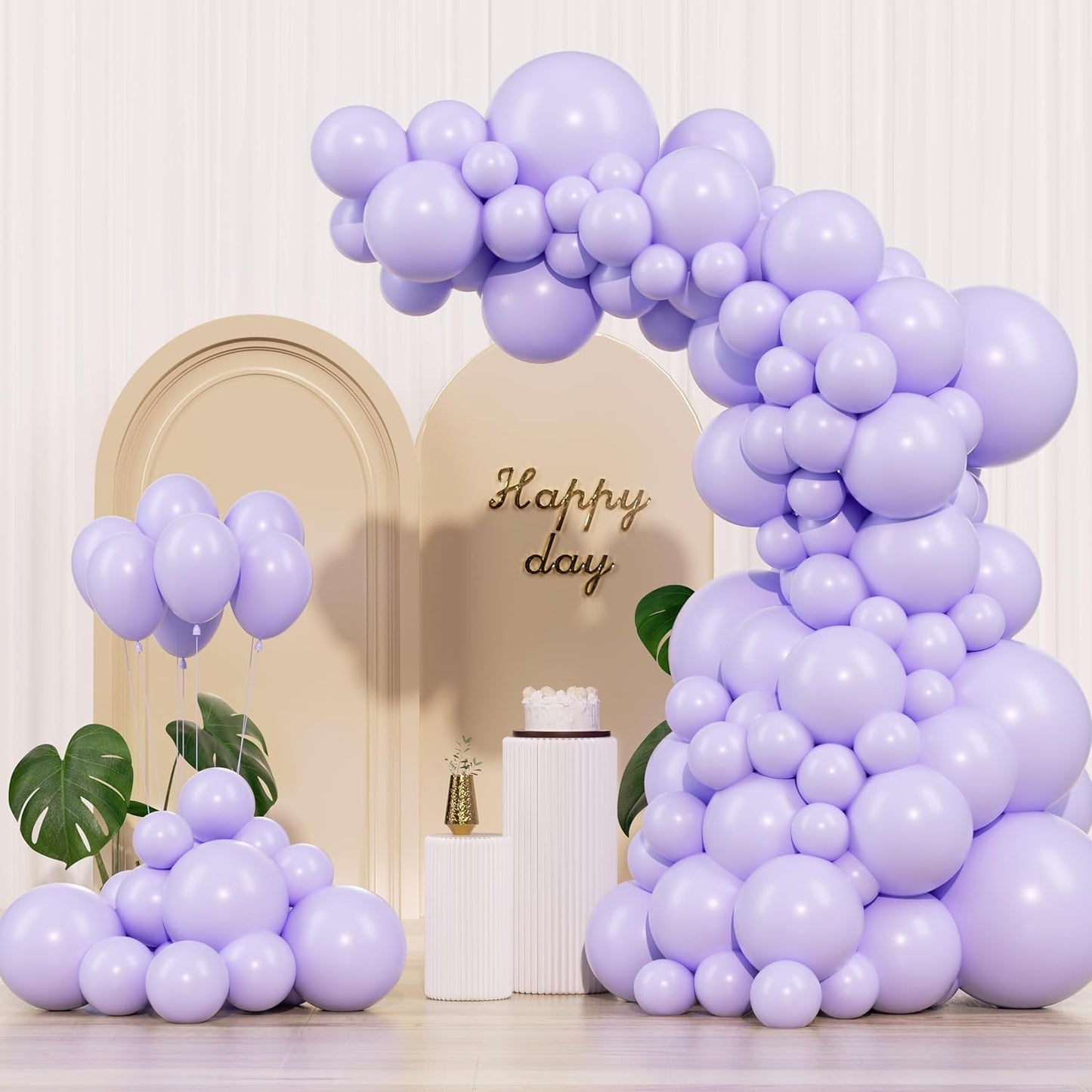 Pastel Purple Balloons 145pcs Different Sizes 18 12 10 5 Inches Light Purple Lavender Lilac Latex Balloon Garland Arch for Birthday Baby Shower Wedding Anniversary Party Decorations