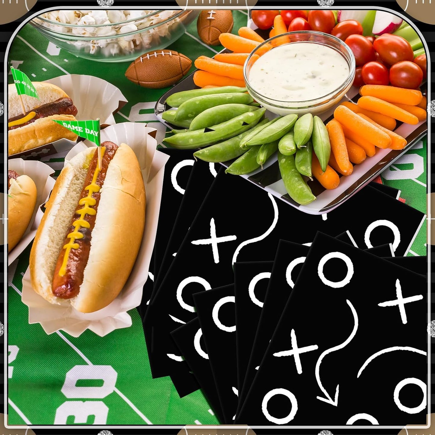100 Pcs Football Napkins Bulk, Football Themed Party Supplies, Disposable Sports Dinner Paper Napkins for Guest Hand Paper Towels Birthday Party Favors