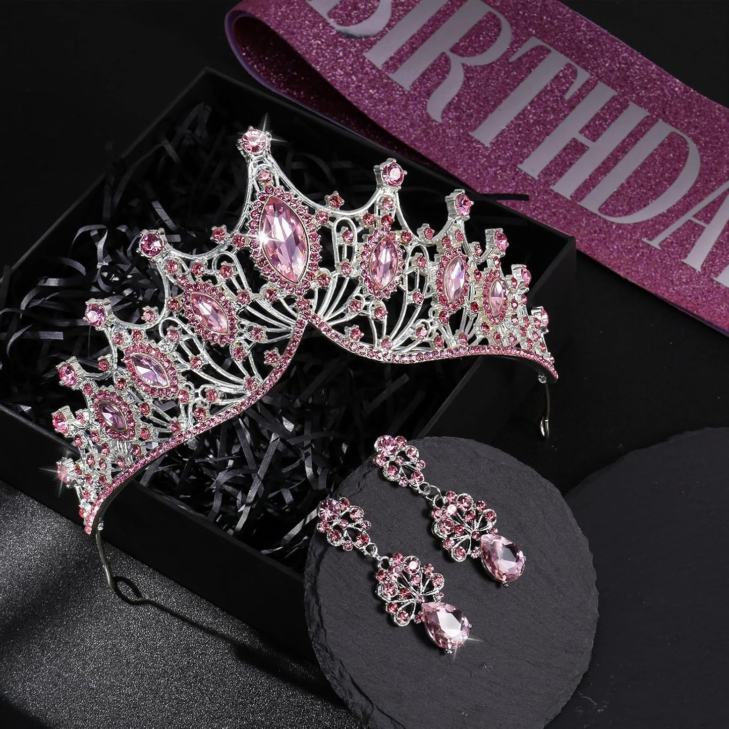 princess tiara，birthday princess gold crown for women，prom queen sash and tiara set， gothic tiaras，belle girl aurora crowns， princess adult woman, black swan