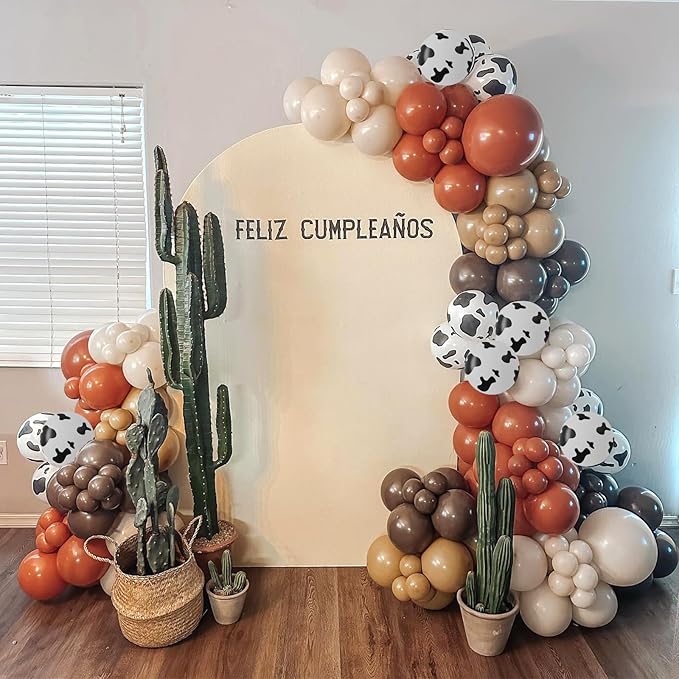 60pcs Cow Print Balloons, Latex Cow Balloons for Farm Cowboy Cowgirl Rodeo Western Baby Shower Birthday Party Decorations