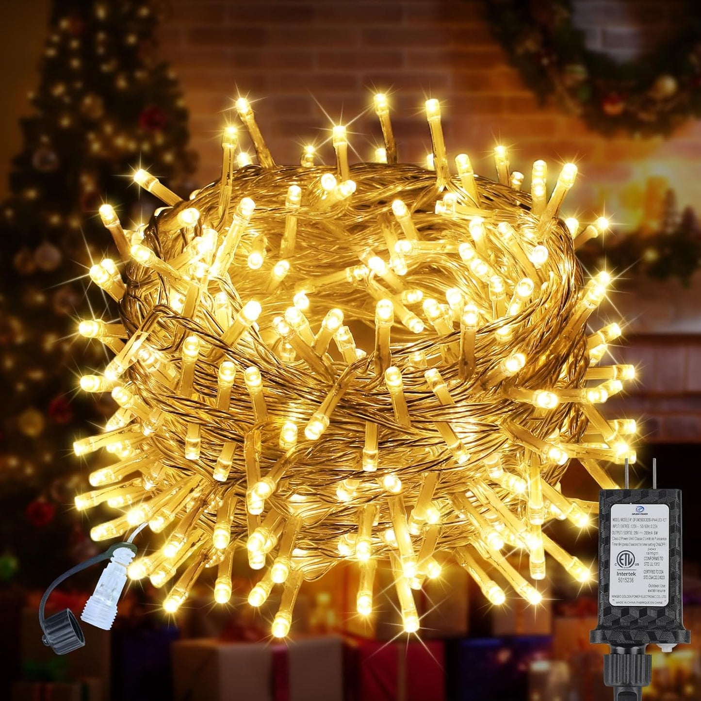 70FT 200LED Christmas Lights Plug in,Outdoor Indoor Connectable Fairy Lights with Timer and 8 Modes,Christmas Tree Lights for Garden Party Wedding Christmas Decoration(Warm White)