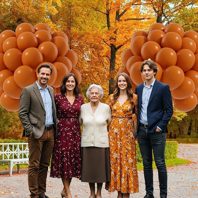 Burnt Orange Balloons 12inch, Burnt Orange Latex Balloons 50pcs Party Balloon for Fall Themed Bridal Baby Shower Wedding Graduation Birthday Party Decorations