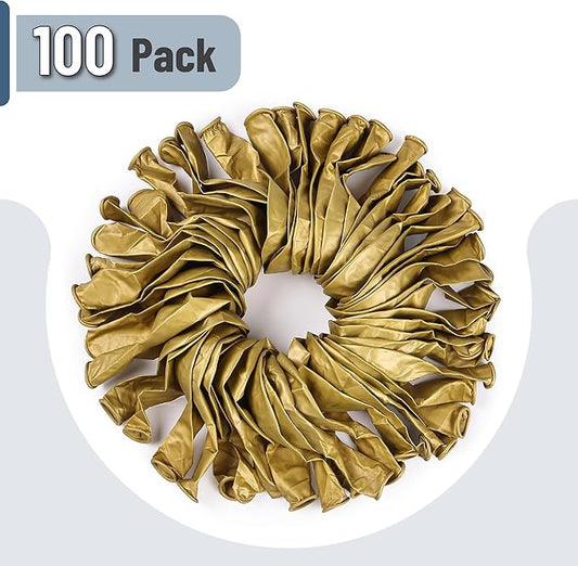 Mr. Pen- Metallic Balloons, 12 Inch, 100 Pack, Metallic Gold Balloons for Birthday Party