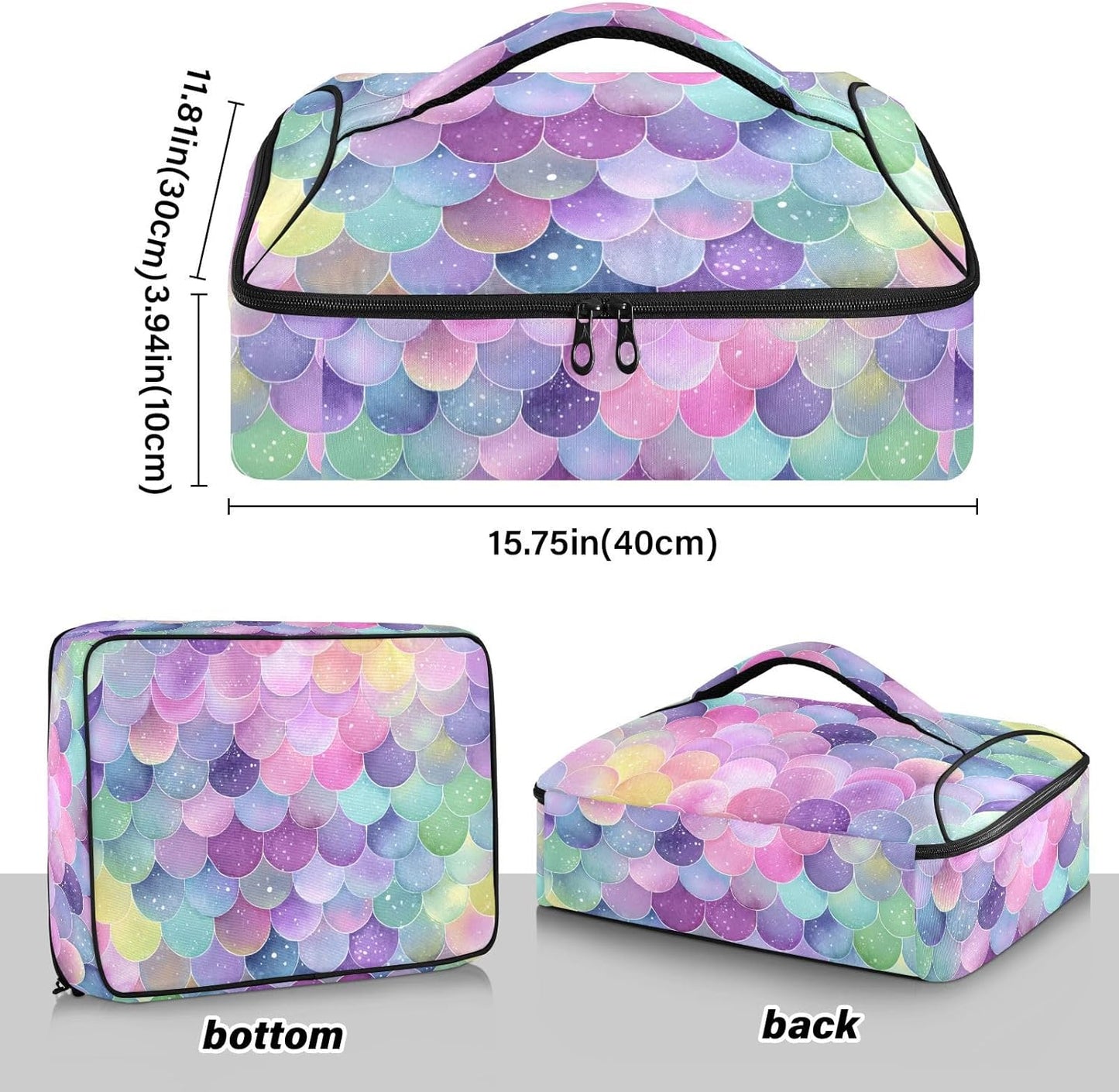 Casserole Carriers for Hot or Cold Food Reusable Casserole Dish Carrier Insulated Thermal Large Capacity Durable Perfect for Party Camping Family Gatherings Yellow Fish
