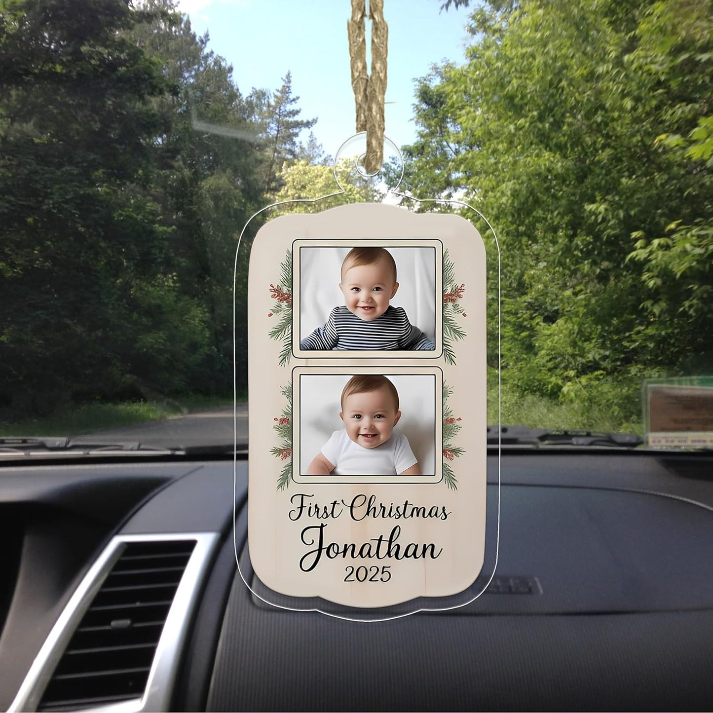 Custom Photo Baby Christmas Ornament, Personalized Newborn Gift, Baby Room Decor, Baby First Christmas Gift Acrylic Ornament – Personalized Christmas Tree Decoration, Custom