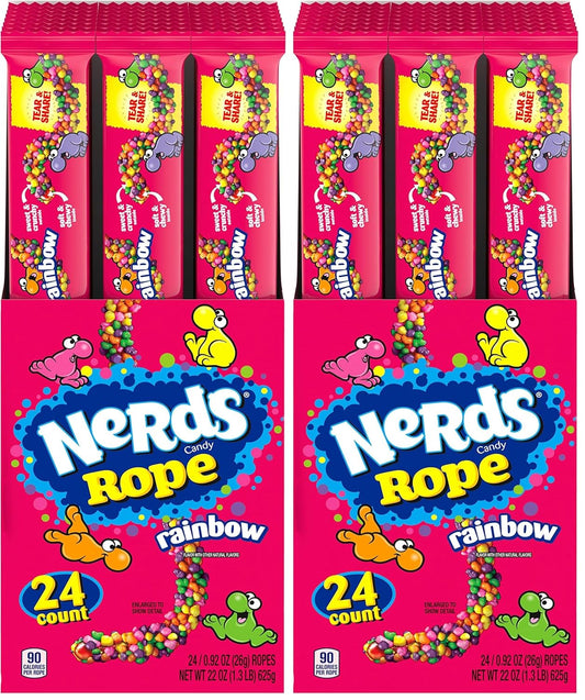 Nerds Rope Candy, Rainbow, 0.92 Ounce (Pack of 48)