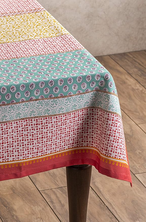 Maison d' Hermine Table Cloth Rectangle Table 100% Cotton 60 x 120 Inches Tablecloth Reusable Decorative for Dining Room Farmhouse Home Valentines Day Decorations Spring Summer - Provence
