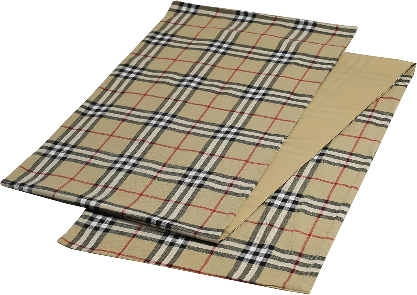 Touchstone Indtresor Indian Heritage Fabric Cotton Table Linen Reversible Set Runner Napkins Mats in Khaki Black Red