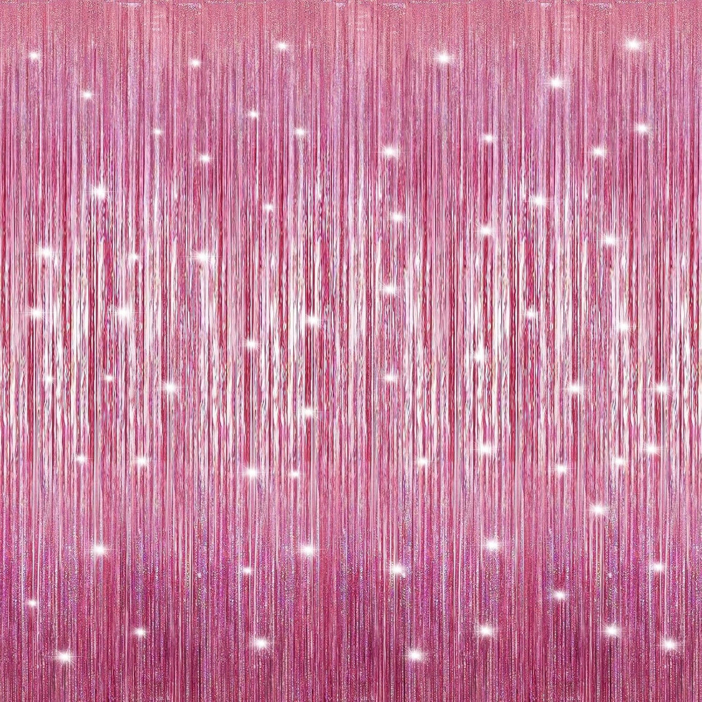 Crosize 3 Pack 3.3 x 9.9 ft Bright Laser Glitter Foil Fringe Curtains Party Decorations, Tinsel Curtain Backdrop for Parties, Door Streamers, Glitter Streamer Backdrop for Birthday Decoration