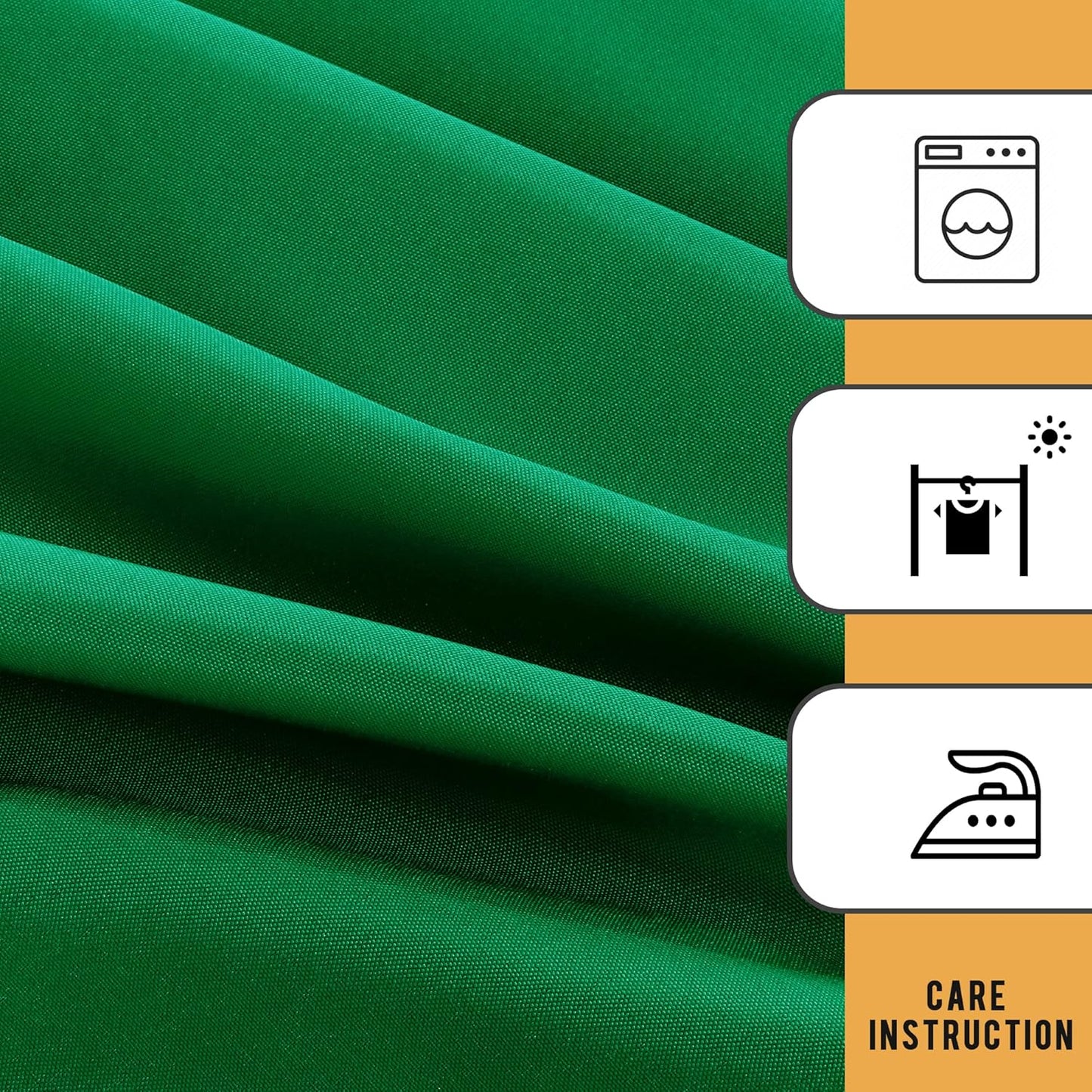 Obstal 2 Pack Green Table Cloths for 8 Foot Rectangle Tables - Water Resistant Washable Fabric Polyester Rectangle Table Cover Protector for Wedding, Banquet and Trade Shows, 96L x 30W Inches