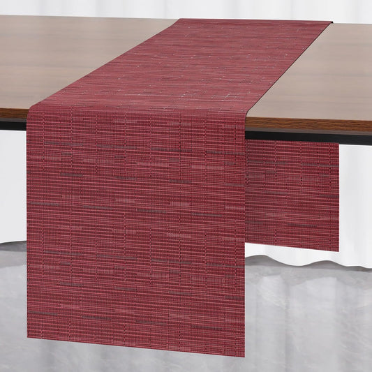 Myir JUN Table Runner, Vinyl Table Runner Indoor 72 Inch Long Arbitrarily Cropped Runner for Table Heatproof for Home Party (Red, 12 x 72 inch)