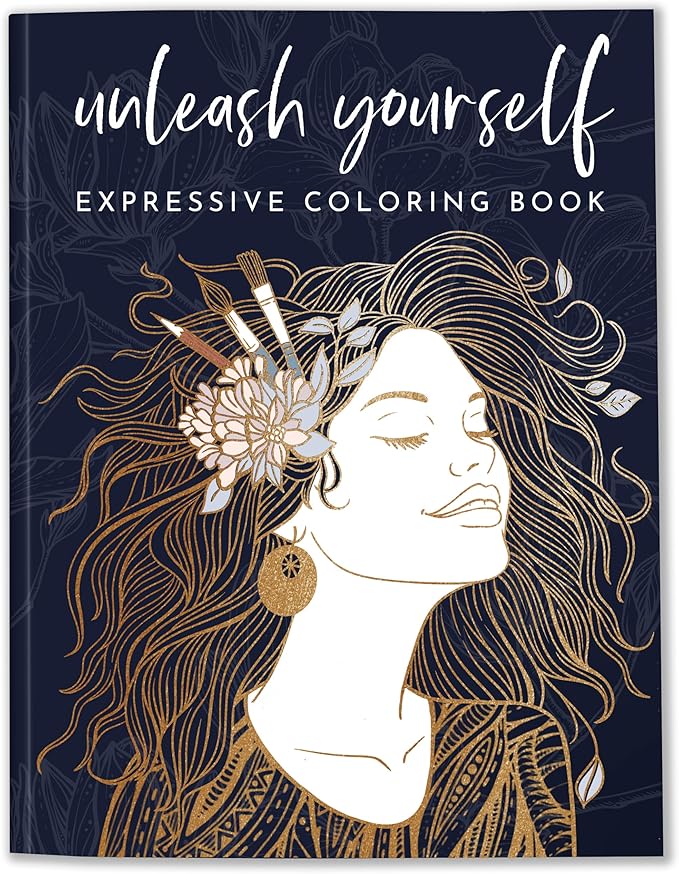 RYVE Adult Coloring Book for Women - 32+ Mindful Designs for Relaxation, Stress Relief & Creative Self-Care | Premium Artist Paper, Inspirational Gift for Women, Coloring Books for Adults Relaxation