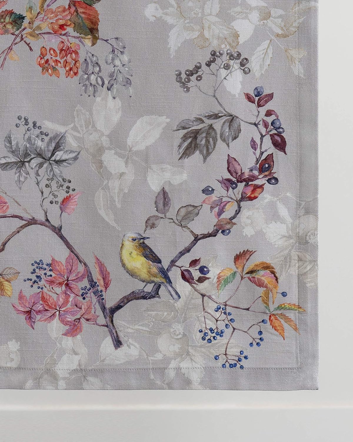Maison d' Hermine Table Runner 100% Cotton Single Layer Table Runners 60 inches Long for Thanksgiving Christmas Decorations Home Kitchen Dining Party Wedding (Equinoxe - Grey, 14.5" x 60")