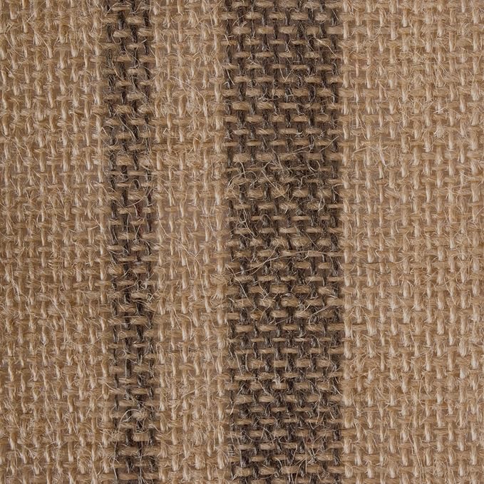 DII Jute Burlap Collection Kitchen Tabletop, Table Runner, 14x72, Double Border Gray
