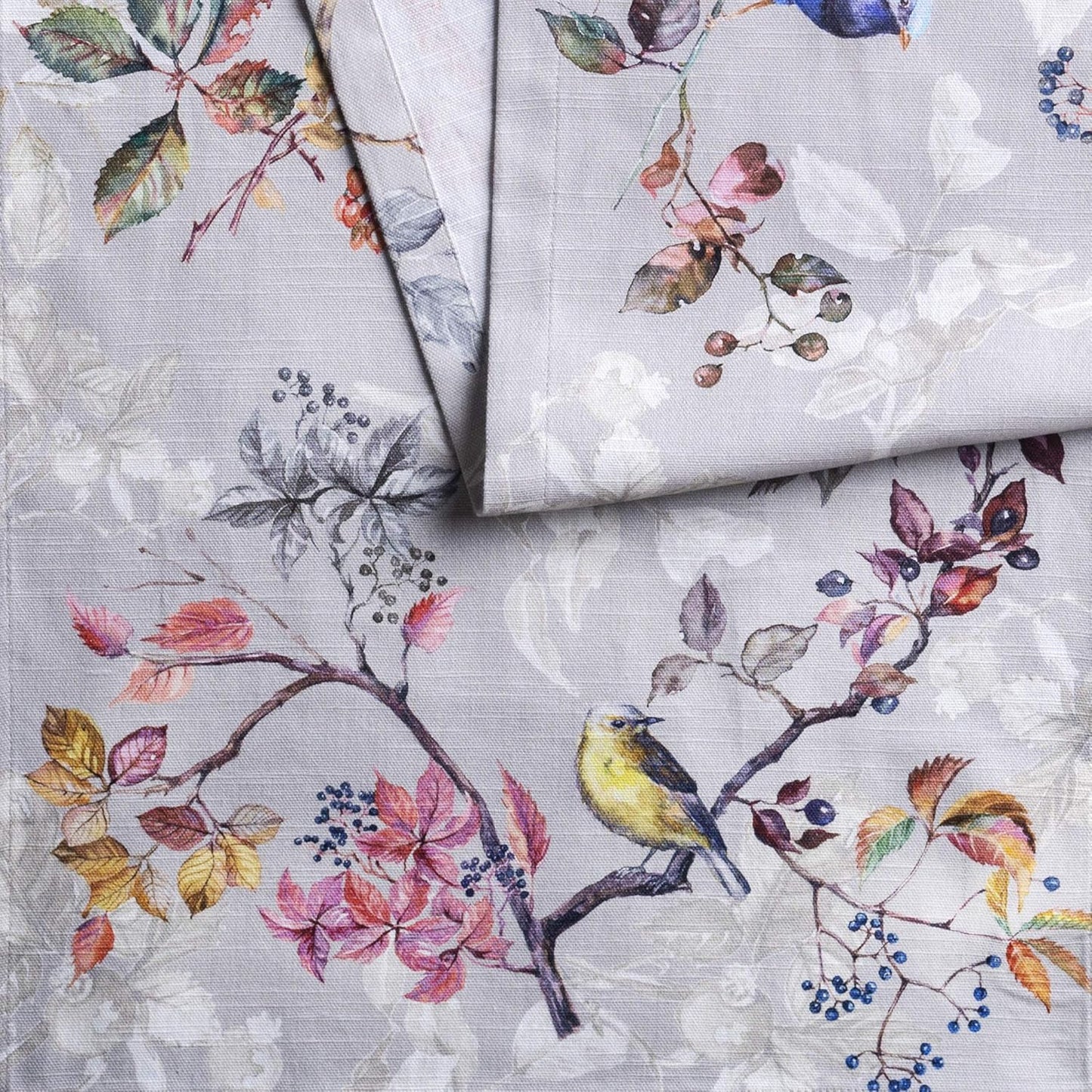 Maison d' Hermine Table Runner 100% Cotton Single Layer Table Runners 36 inches Long for Thanksgiving Christmas Decorations Home Kitchen Dining Party Wedding (Equinoxe - Grey, 14.5" x 36")