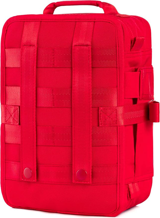 Large First Aid Kit for Car, Travel & Home - Emergency Kit for Hiking, Camping, Backpacking and Outdoors - Includes Zip Stitch Wound Closure Strips (Pack of 2)