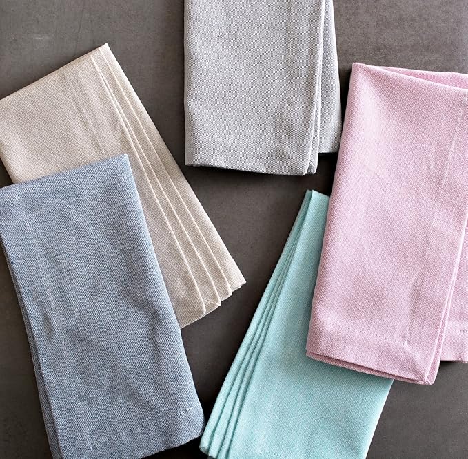 DII Chambray Kitchen, Tabletop Collection, Aqua, Napkin Set