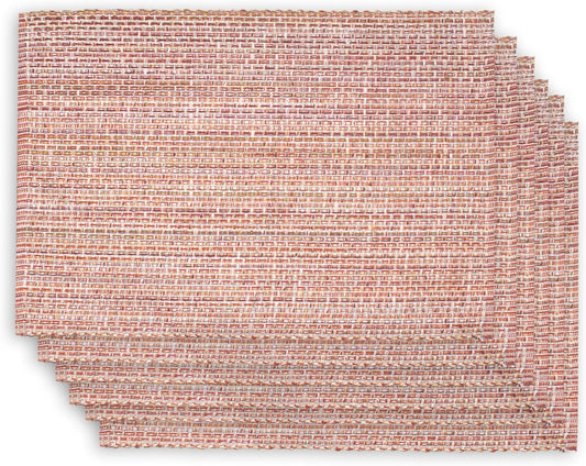 Urban Villa Fall Placemats for Dining Table 100% Cotton Harvest Colors Placemats Set of 6 14''x 20’’ Tone Tone Weave Table Mats Durable Washable Ideal for Every Day Use Parties Thanks Giving Wedding
