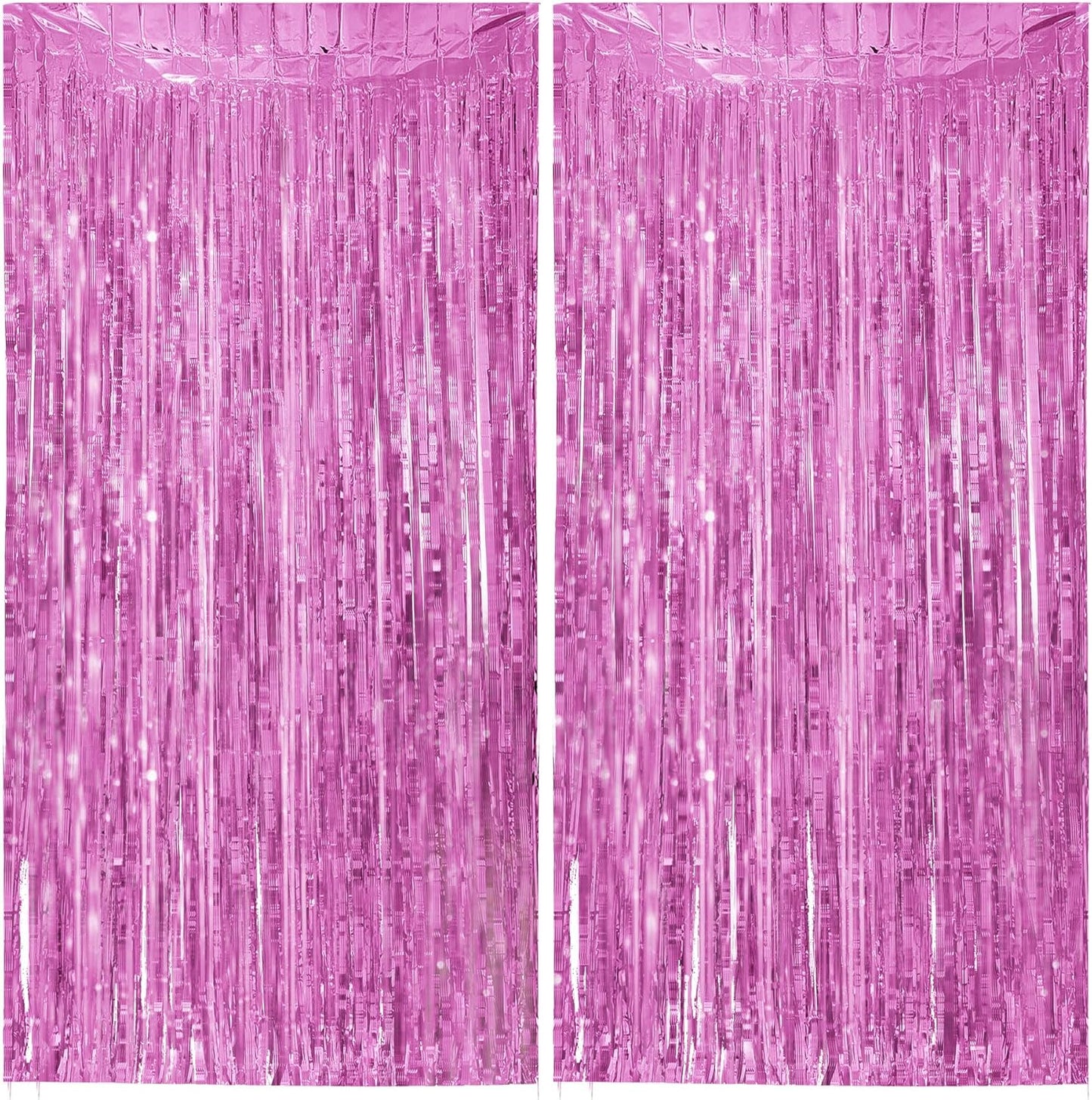 Streamer Party Decorations - 3.28 ft x 6.56 ft Metallic Foil Fringe Curtains Party Streamer Photo Backdrop for Birthday, Wedding, Baby Shower & Holiday Decor
