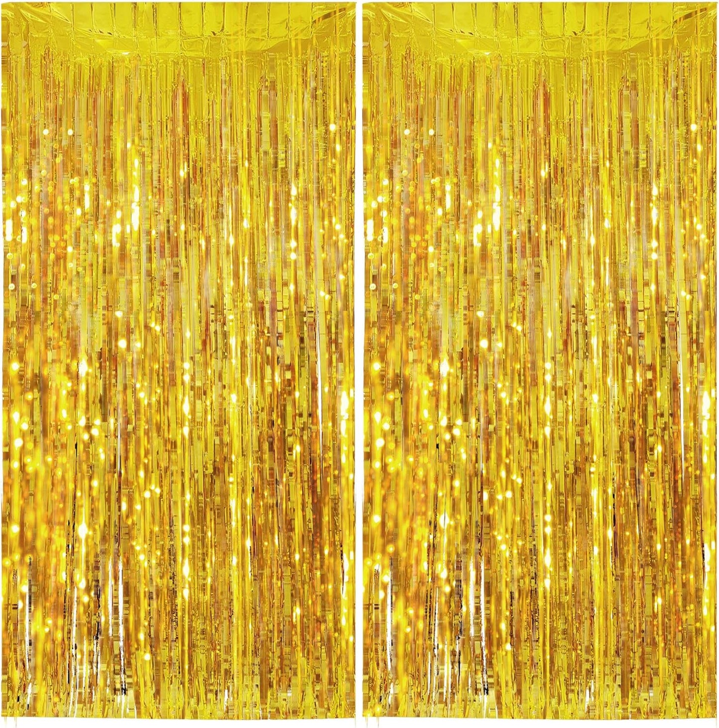 Streamer Party Decorations - 3.28 ft x 6.56 ft Metallic Foil Fringe Curtains Party Streamer Photo Backdrop for Birthday, Wedding, Baby Shower & Holiday Decor