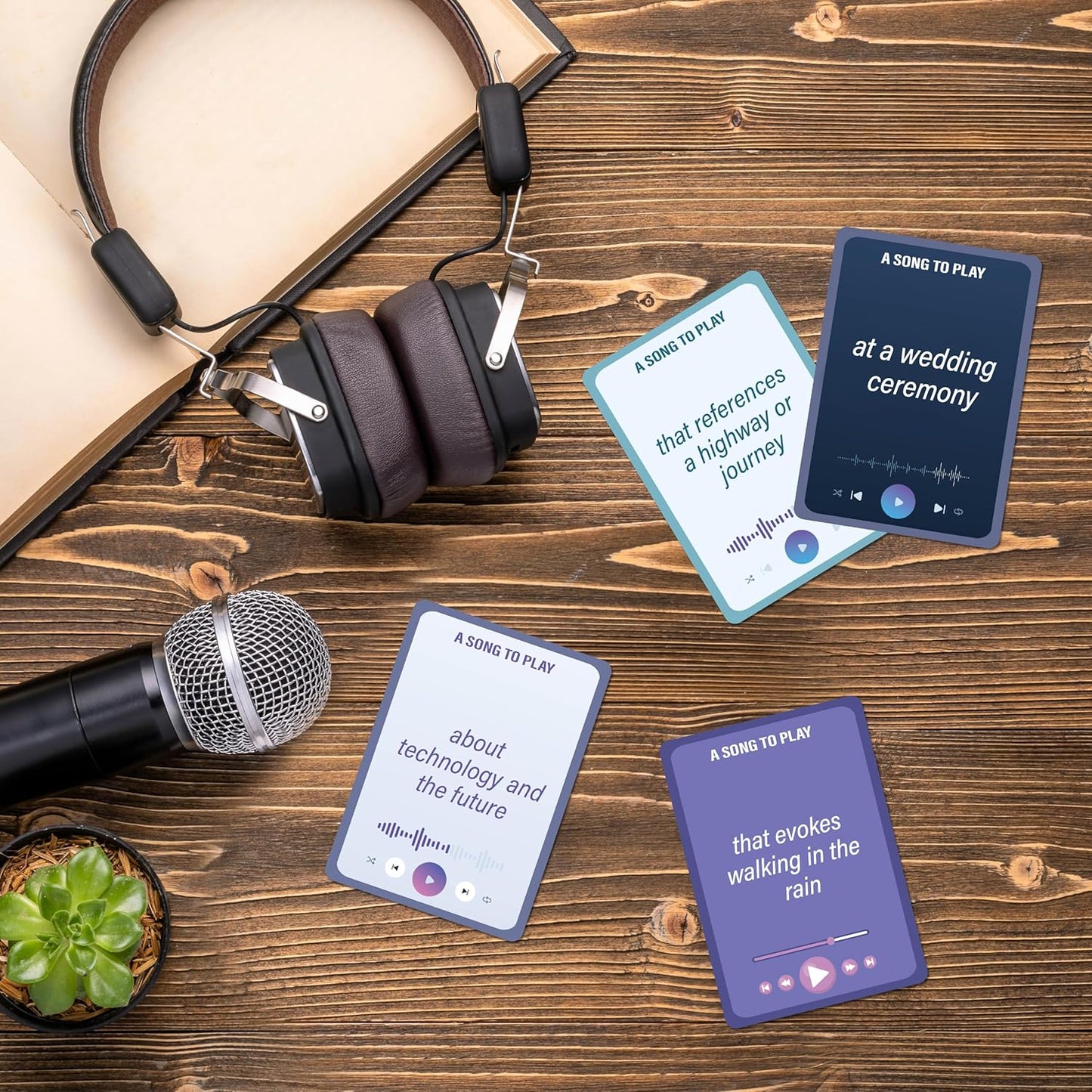 Super DJ Play Your Best Song Card Game, Music and Karaoke Party Game for Adults and Teens(180 Prompts & Action Cards)