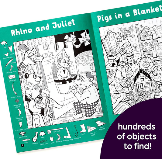 Highlights for Children Hidden Pictures 2023 Activity Books for Kids Ages 6 and Up, 4-Book Set of Travel-Friendly Screen Free Seek and Find Fun, Doubles as Coloring Pages