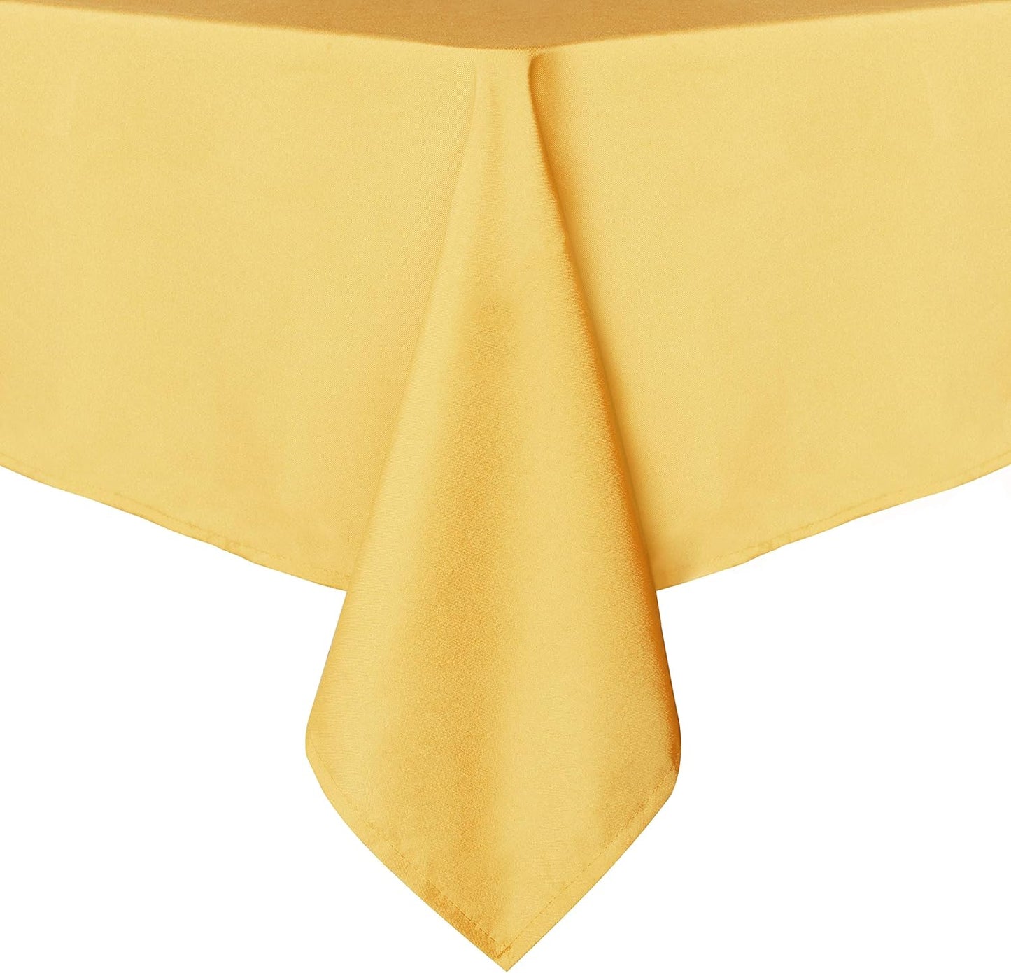 sancua Square Tablecloth - 60 x 60 Inch - Stain and Wrinkle Resistant Washable Polyester Table Cloth, Decorative Fabric Table Cover for Dining Tables, Buffet Parties and Camping, Yellow