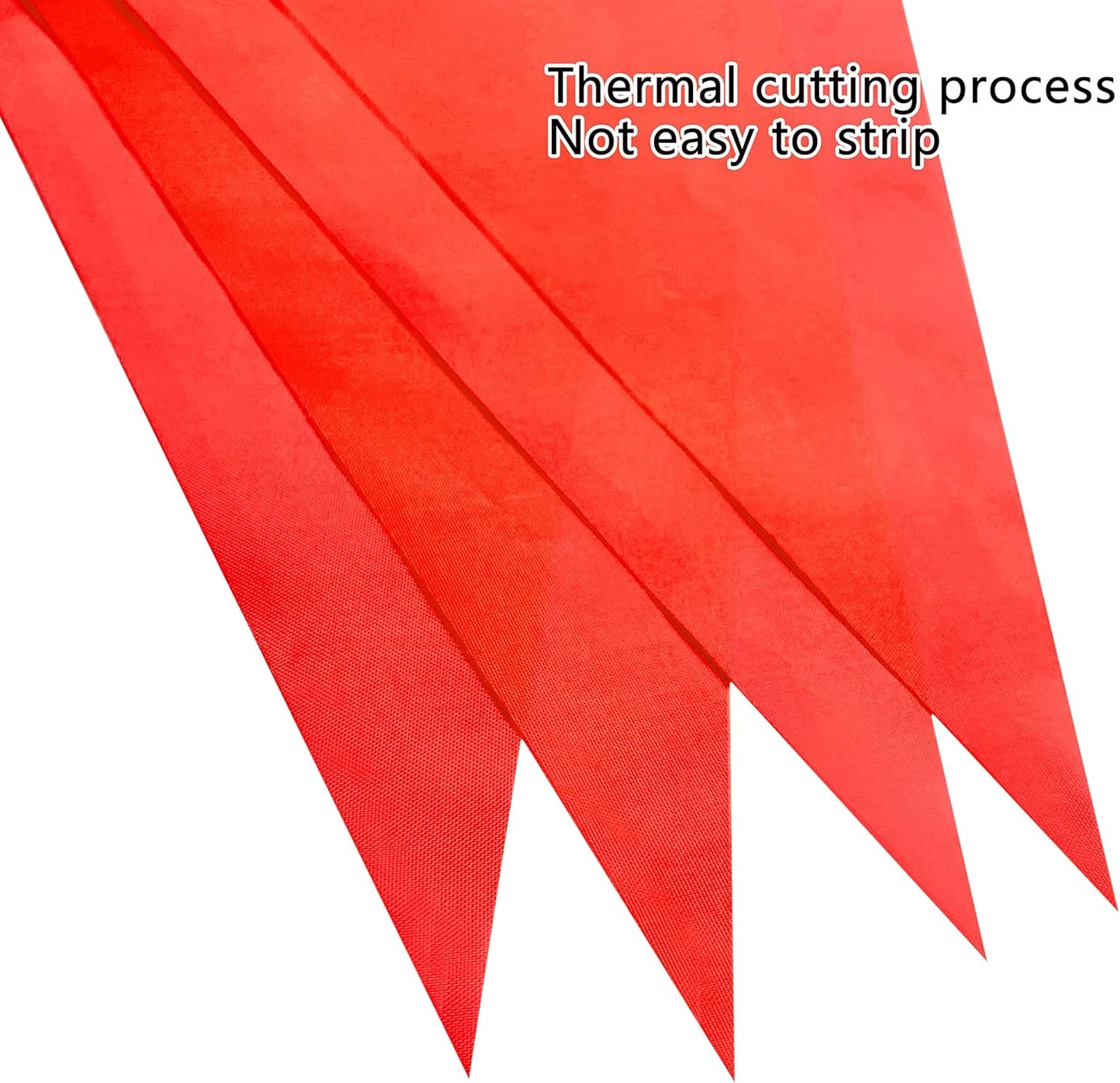 100 Feet Red Pennant Banners Flags String Hanging Triangle Bunting Flags,Party Decorations for Grand Opening,Kids Birthday,Carnival,60 PCS