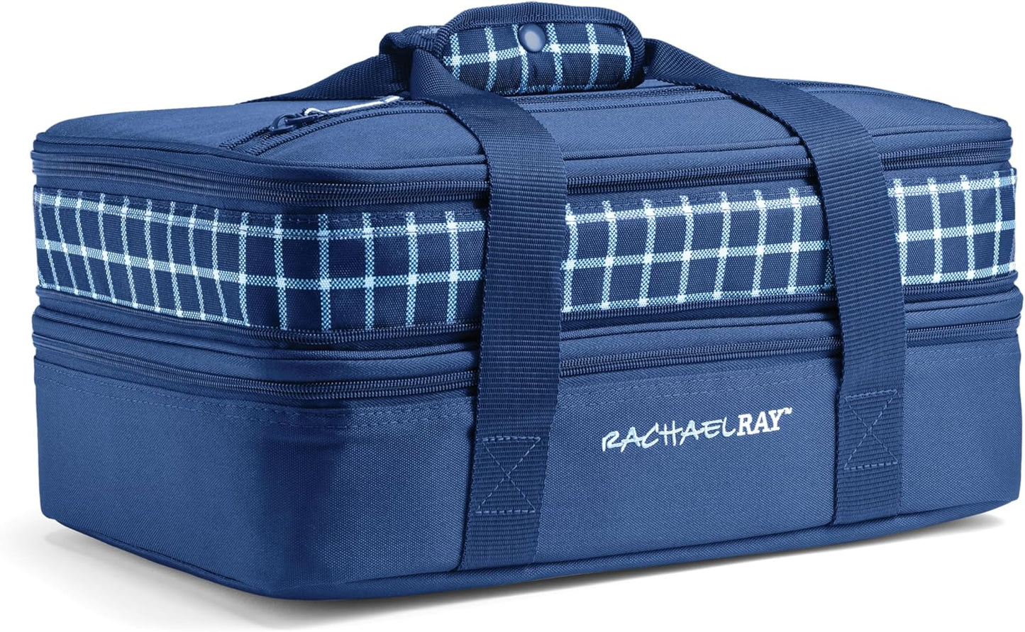 Rachael Ray Expandable Insulated Casserole Carrier for Hot or Cold Food, Thermal Lasagna Lugger Tote for Potluck, Parties, Picnic, and Cookouts, Fits 9" x 13" Baking Dish