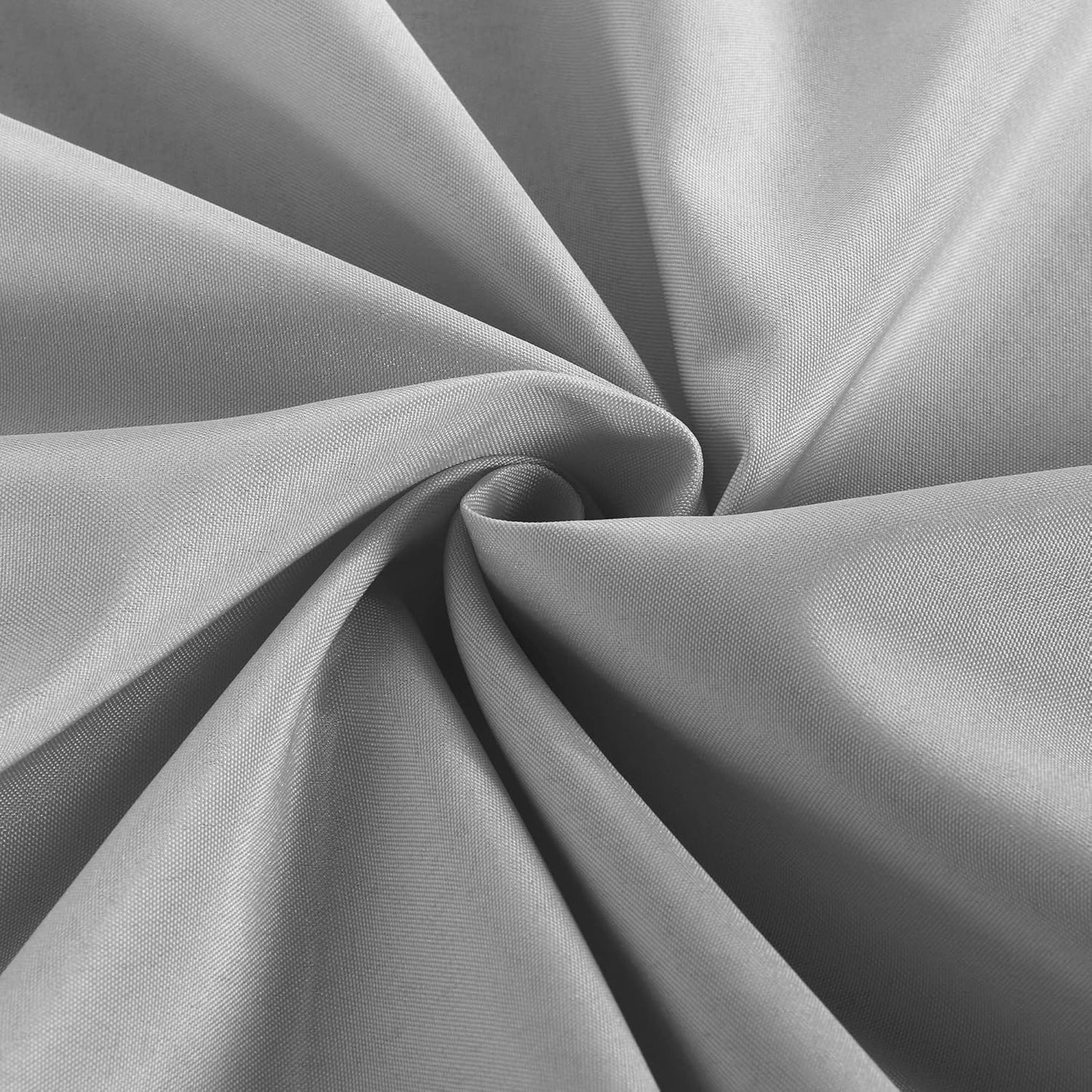 Obstal 2 Pack Table Clothes for 8 Foot Rectangle Tables - Water Resistant Washable Fabric Polyester Rectangle Table Cover Protector for Wedding, Banquet and Trade Shows, 96L x 30W Inches, Silver