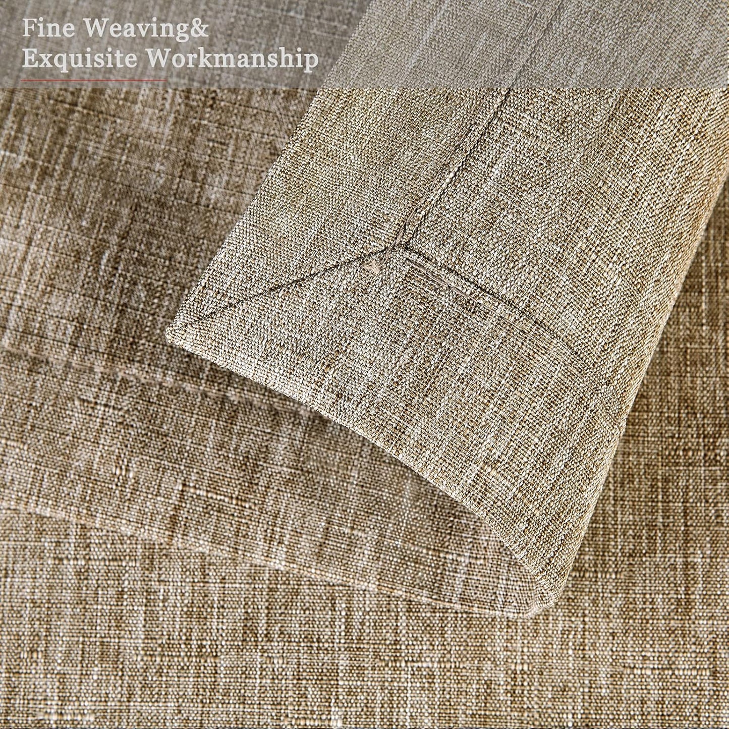 Mebakuk Cloth Placemats, Machine Washable Linen Style Thick Place Mats, Heat Resistant and Easy to Clean Fabric Table Mats for Kitchen Dining Table (Mocha, Set of 6)