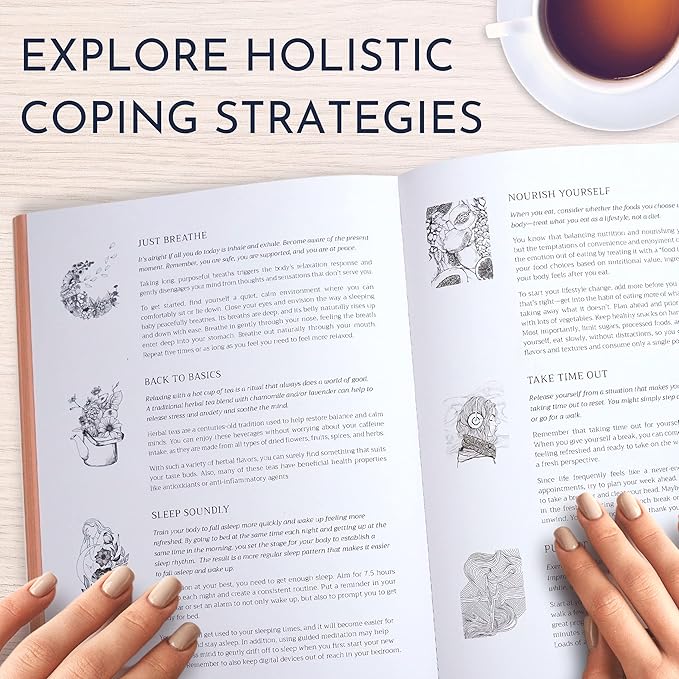 RYVE Adult Coloring Book for Women with Stress Relief & Relaxation Exercises - Mindfulness Coloring Book for Adults Relaxation, Unique Depression, Anxiety & Stress Relief Gifts for Women