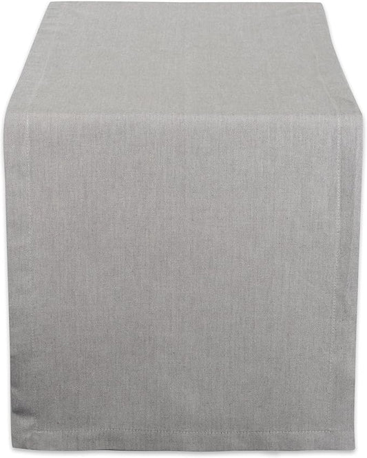 DII Chambray Kitchen, Tabletop Collection, Gray, 14x72 Table Runner