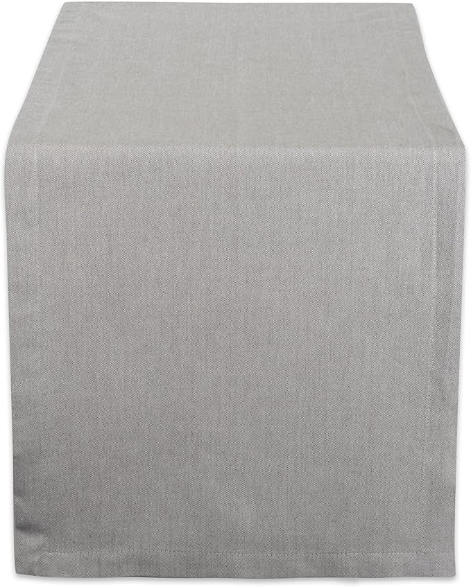 DII Chambray Kitchen, Tabletop Collection, Gray, 14x108 Table Runner