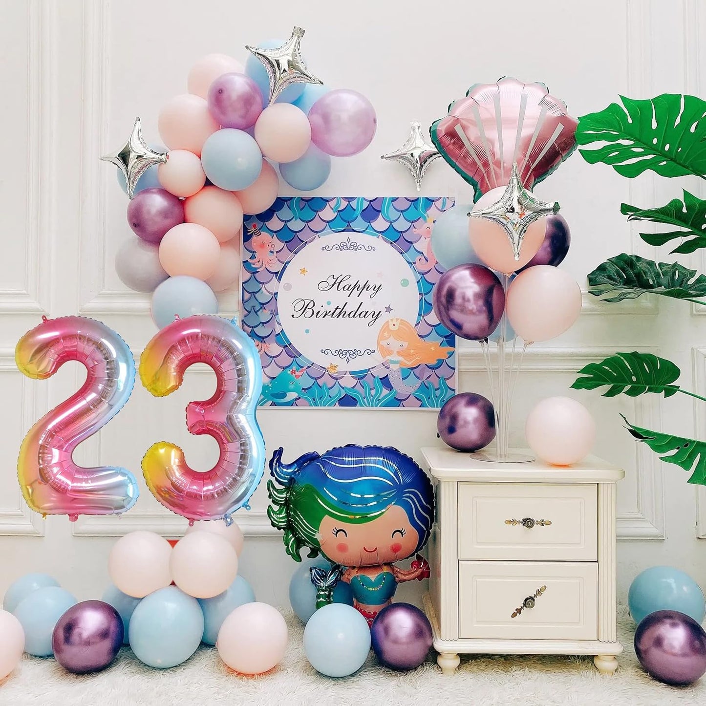 Smlpuame 40 Inch Number Balloons 0-9 Rainbow Gradient Large Number 23 Balloons, Digital Balloons for Birthday Party Celebration Decorations, Helium Foil Number Balloons for Wedding Anniversary