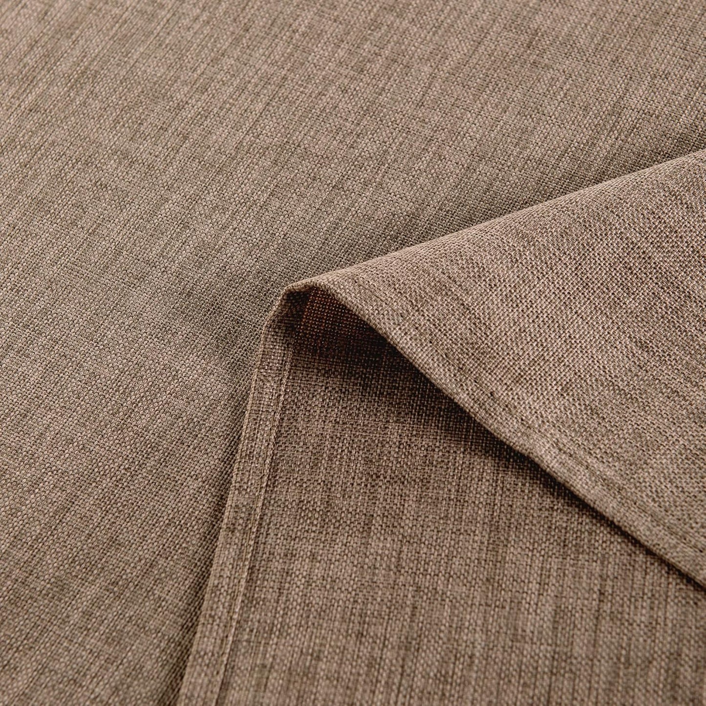 Hiasan Faux Linen Square Tablecloth - Wrinkle and Stain Resistant Washable Table Cloth for Kitchen Dining Room Holiday Table Cover for Party Dinner, Khaki, 60 x 60 Inch