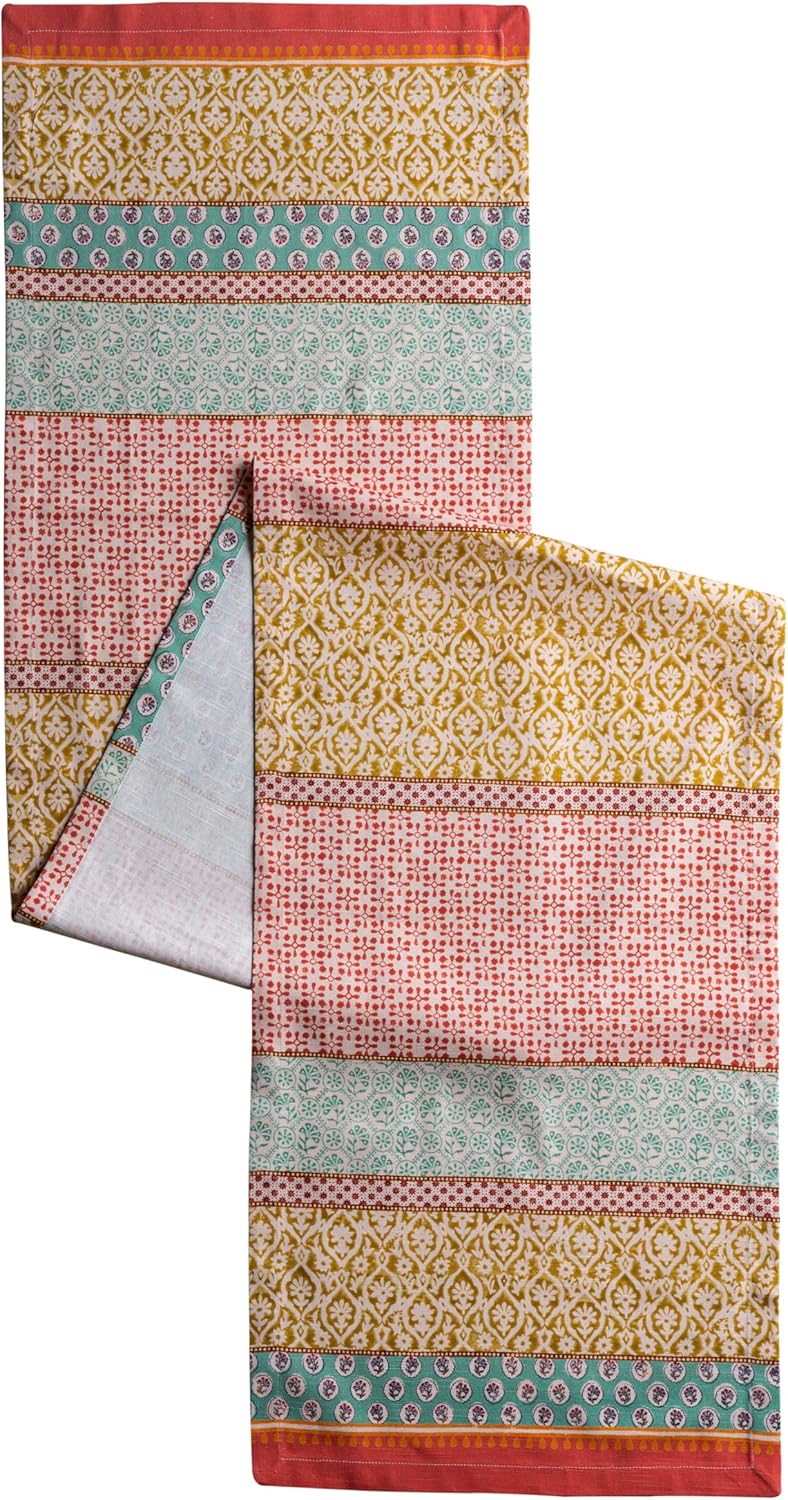Maison d' Hermine Table Runner 100% Cotton Single Layer Table Runners 72 inches Long Decorative for Home Kitchen Dining Party Baby Shower Wedding Bridal Shower Spring Summer (Provence, 14.50" x 72")