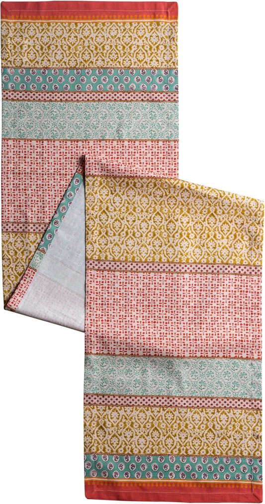 Maison d' Hermine Table Runner 100% Cotton Single Layer Table Runners 72 inches Long Decorative for Home Kitchen Dining Party Baby Shower Wedding Bridal Shower Spring Summer (Provence, 14.50" x 72")