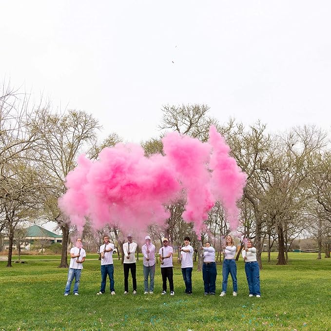 24” X-large Gender Reveal Powder Smoke Bombs Cannon Poppers | 2 Blue Poppers | Biodegradable | Gender Reveal Smoke Bombs Extinguisher Alternative | Gender Reveal Party Decorations | TUR Party Supplies