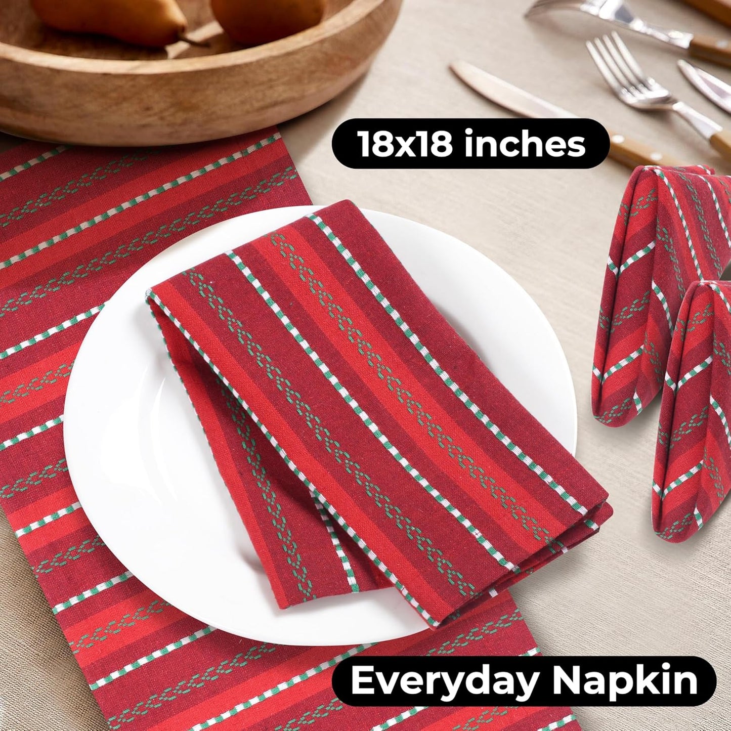 Homidate Cloth Dinner Napkins – Machine Washable Reusable Fabric Napkins for Weddings, Parties & Table Decorations
