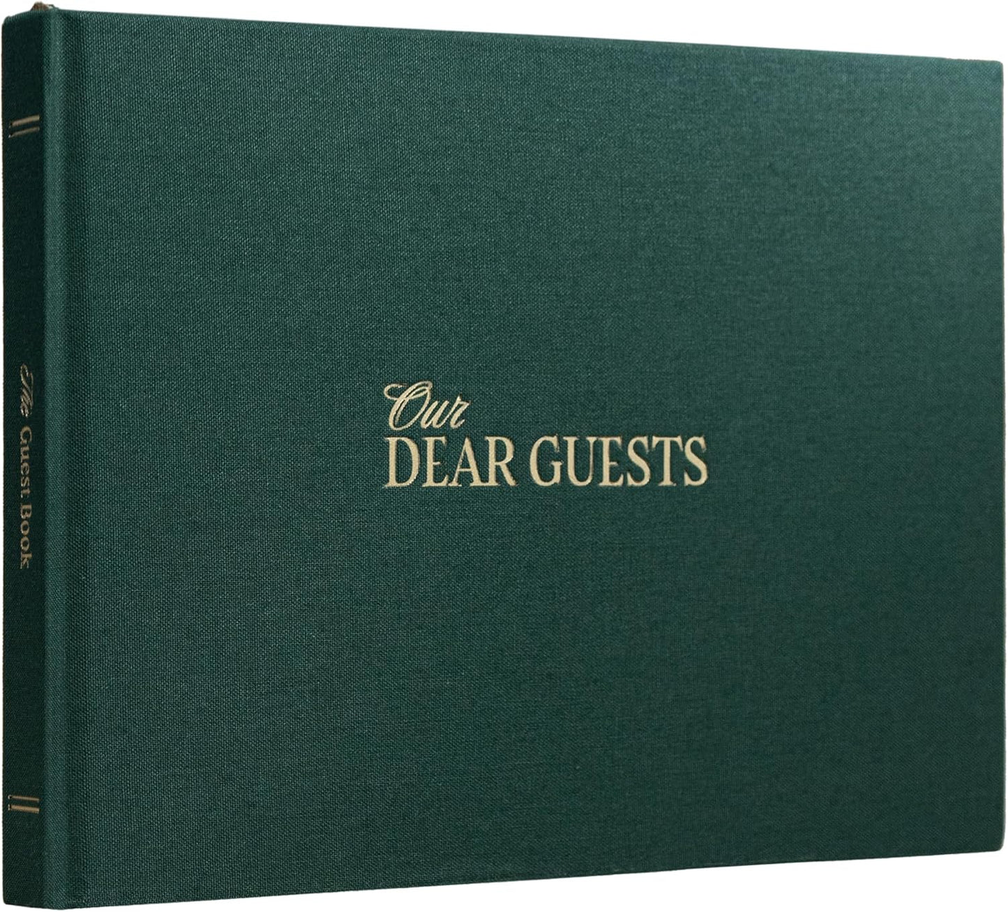 Kunitsa Co. Wedding Guest Book - Blank Sign in Book for Special Occasions, Evergreen Cover