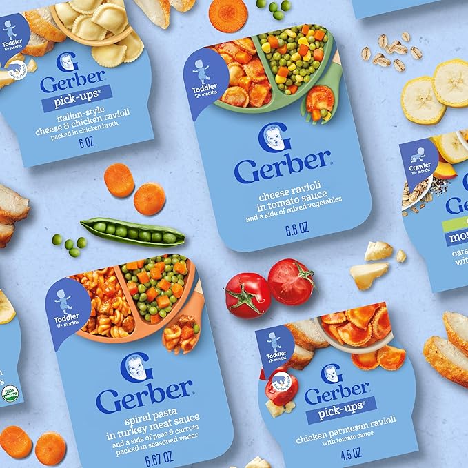Gerber Pick-ups, Chicken & Carrot Ravioli in a Chicken Broth, 6 Ounce (Pack of 8)
