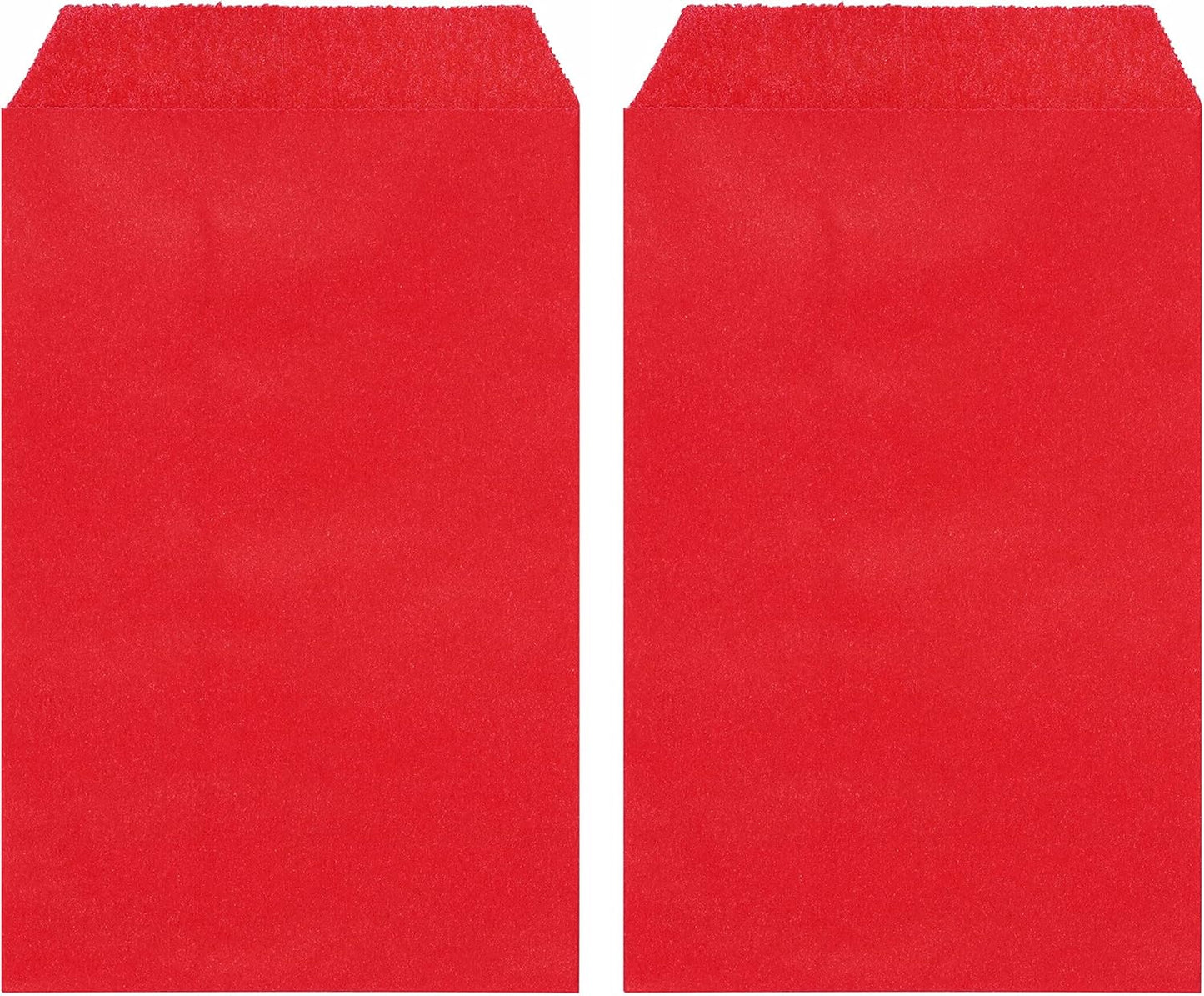 Quotidian Strawberry Red Flat Mini Greaseproof Paper Envelope Bags 2 3/4" x 4 1/2" (7 x 11.5cm) Pack of 100 - Soap Wedding Cards Stamps Party Favor