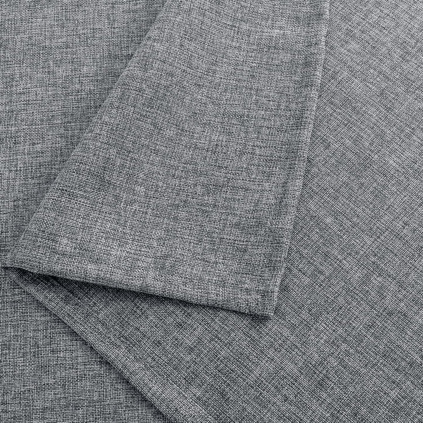 Hiasan Faux Linen Rectangle Tablecloth - Wrinkle and Stain Resistant Washable Table Cloth for Kitchen Dining Room Holiday Table Cover for Party Dinner, Grey, 70 x 140 Inch