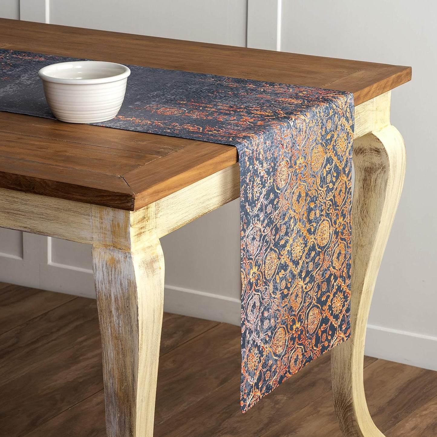 Maison d' Hermine Table Runner 100% Cotton Single Layer Table Runners 48 inches Long for Thanksgiving Christmas Decorations Home Kitchen Dining Party Wedding (Imperfection, 14.5" x 48")
