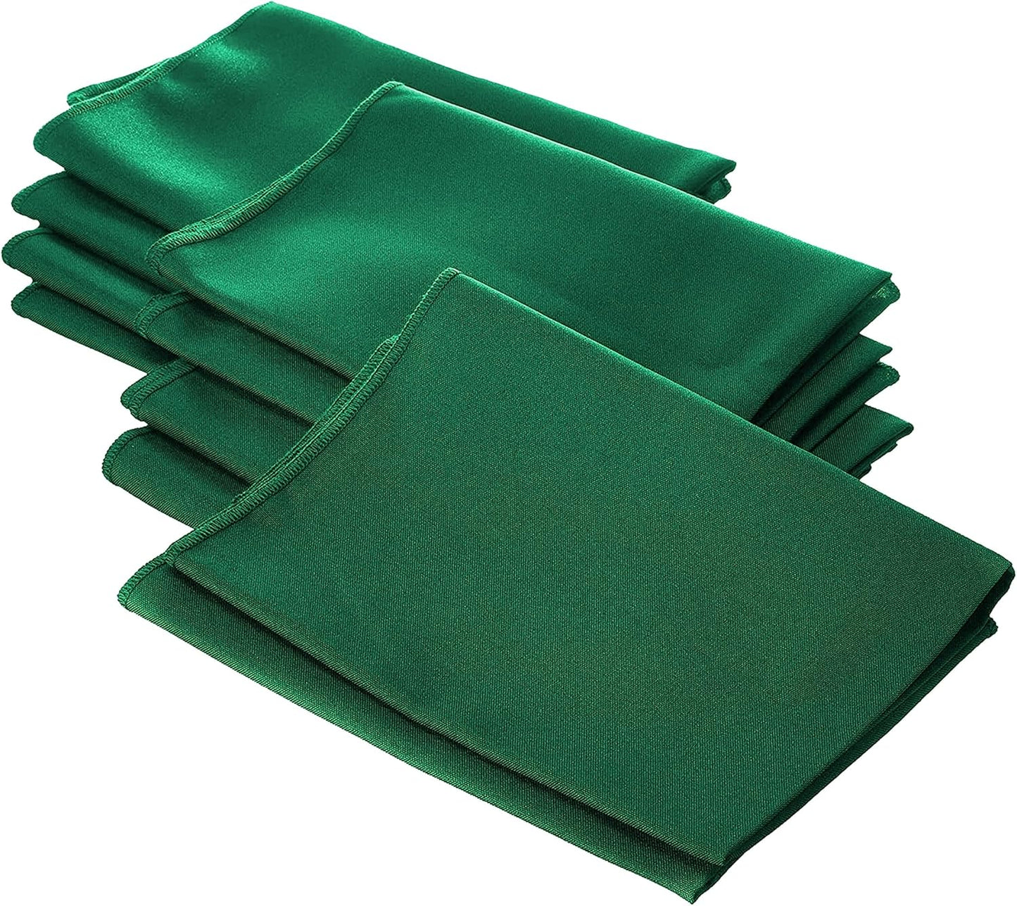 LA Linen 10-Pack Poly Poplin Napkin, Soft Cloth Napkins, Washable Reusable Napkins, Stain and Wrinkle Resistance Table Napkins for Dinner, Wedding, Parties, 18 by 18-Inch, Teal