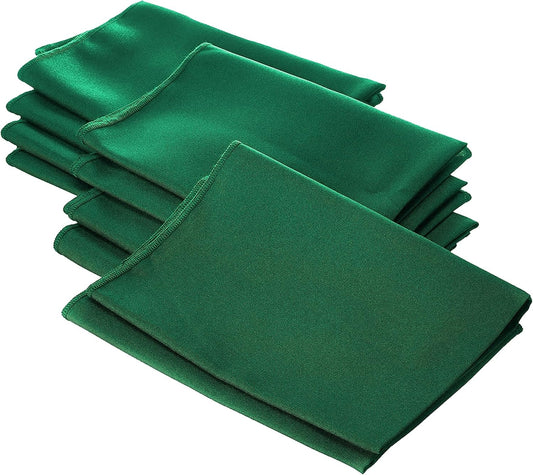 LA Linen 10-Pack Poly Poplin Napkin, Soft Cloth Napkins, Washable Reusable Napkins, Stain and Wrinkle Resistance Table Napkins for Dinner, Wedding, Parties, 18 by 18-Inch, Teal