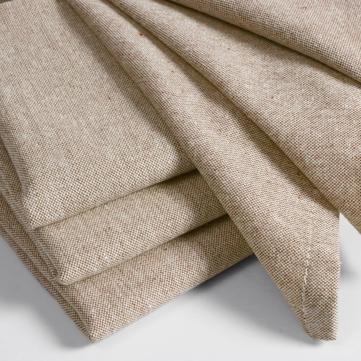 Native Fab Chambray Cloth Napkin Set of 4, 100% Cotton, Washable, Reusable Dinner Cloth Napkin 17x17 inches, Table Decor Napkins for Dinner, Events, Brown