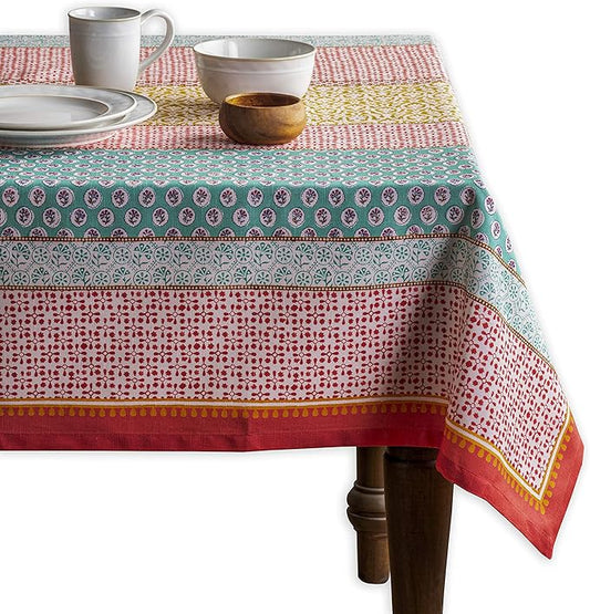 Maison d' Hermine Table Cloth Rectangle Table 100% Cotton 60 x 90 Inches Tablecloth Reusable Decorative for Dining Room Farmhouse Home Valentines Day Decorations Spring Summer - Provence
